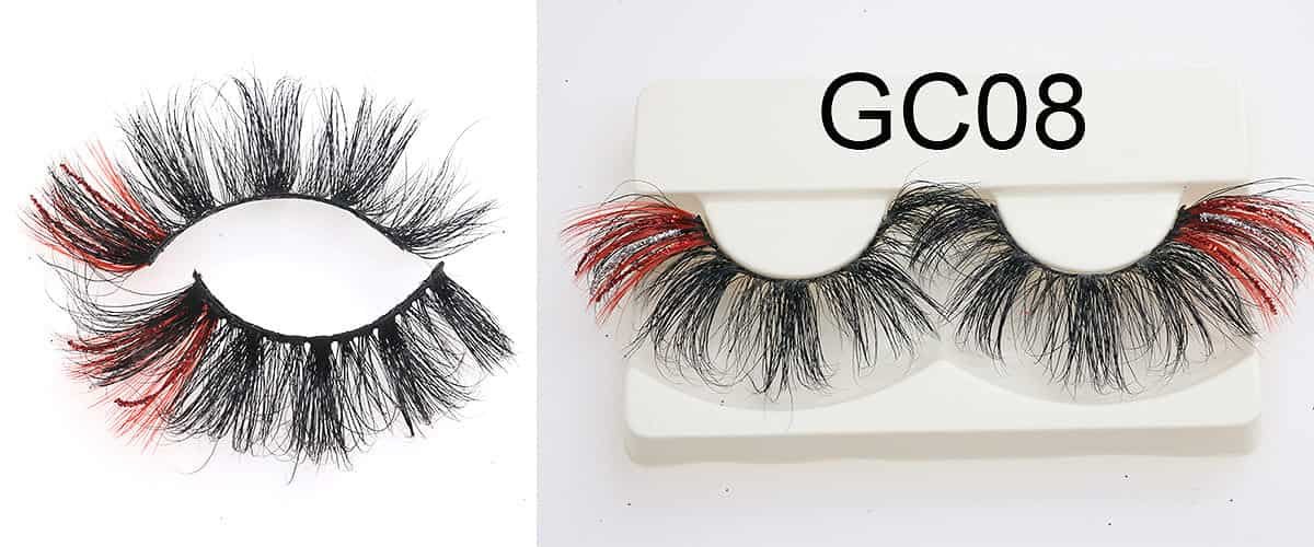 glitter false lashes